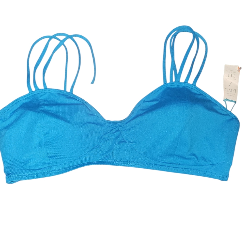 Blue CA By VITAMIN X A Strappy Bikini Top